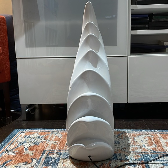 1980’s cascading wave / flame lamp, white, rare! - Picture 3 of 7